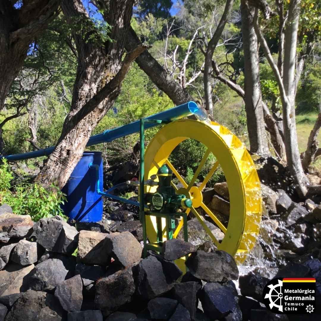 Instalación más austral de rueda de agua